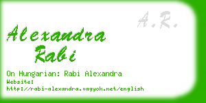 alexandra rabi business card
